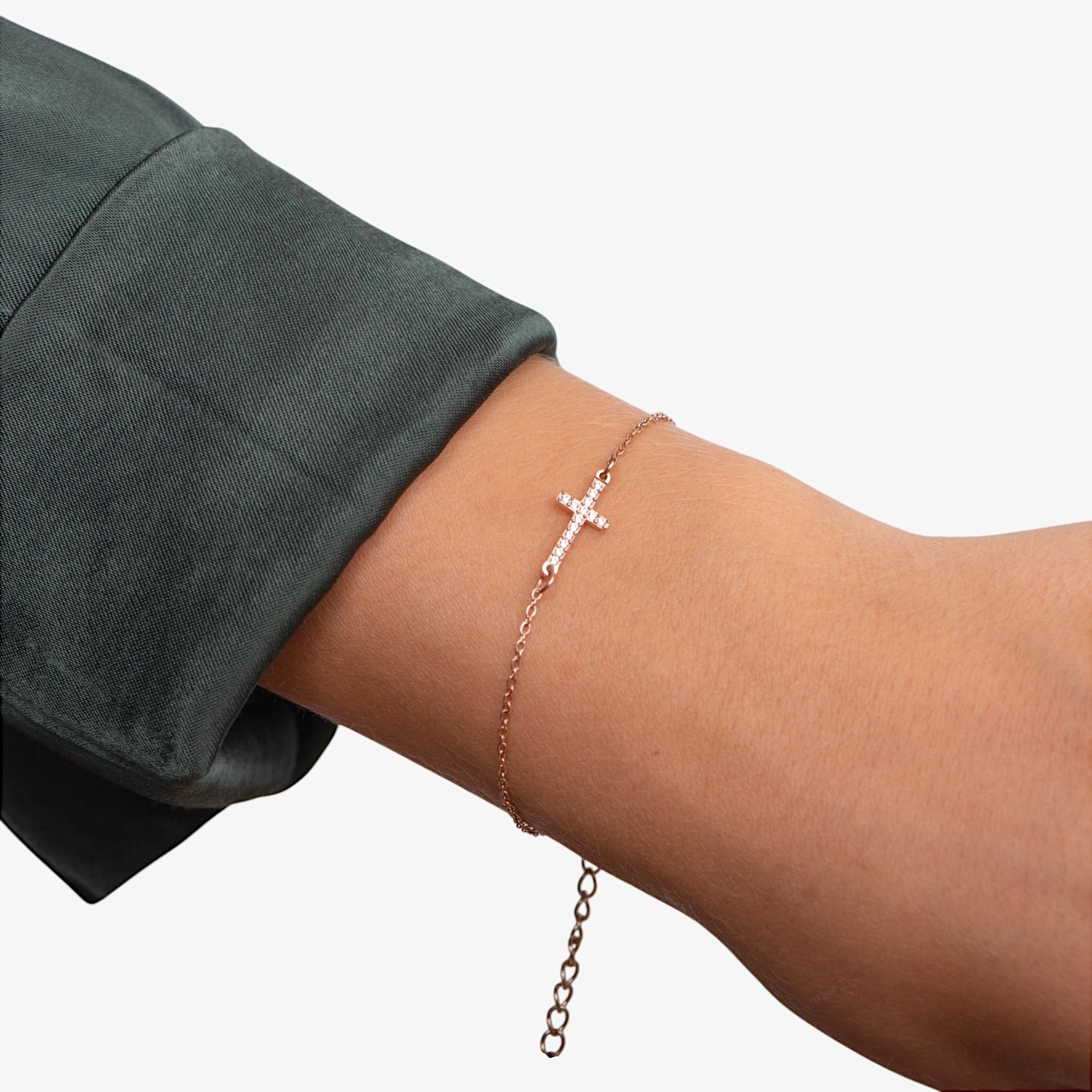 Stone Cross Bracelet