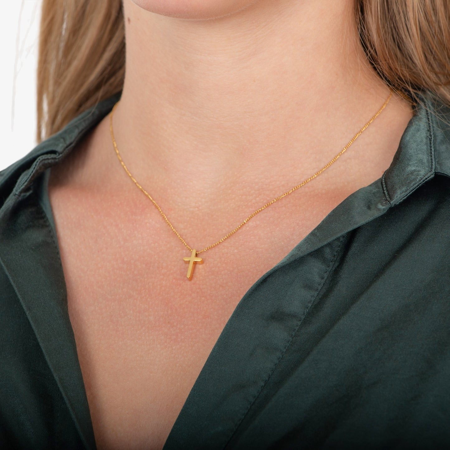 Clean Cross Necklace