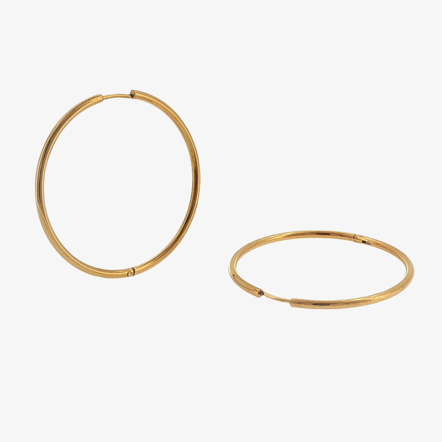 Round Hoop - 35mm — waterproof stainless steel earrings | LAFENY