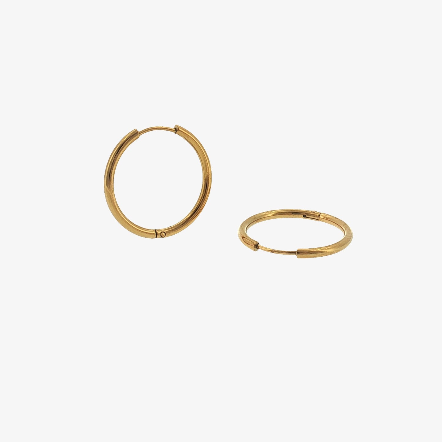 Round Hoop - 18mm — waterproof stainless steel earrings | LAFENY