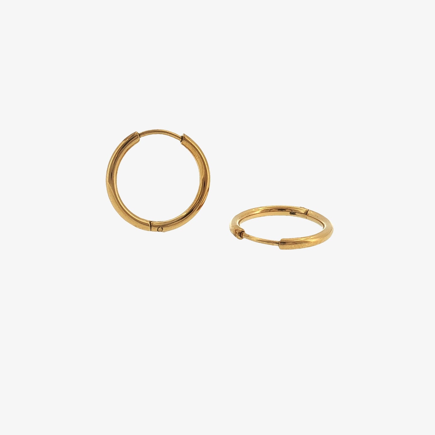 Round Hoop - 14mm — waterproof stainless steel earrings | LAFENY
