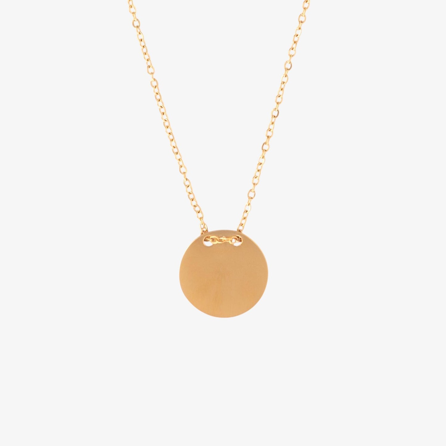 Engravable Circle Necklace - 14mm — waterproof engravable necklace | LAFENY