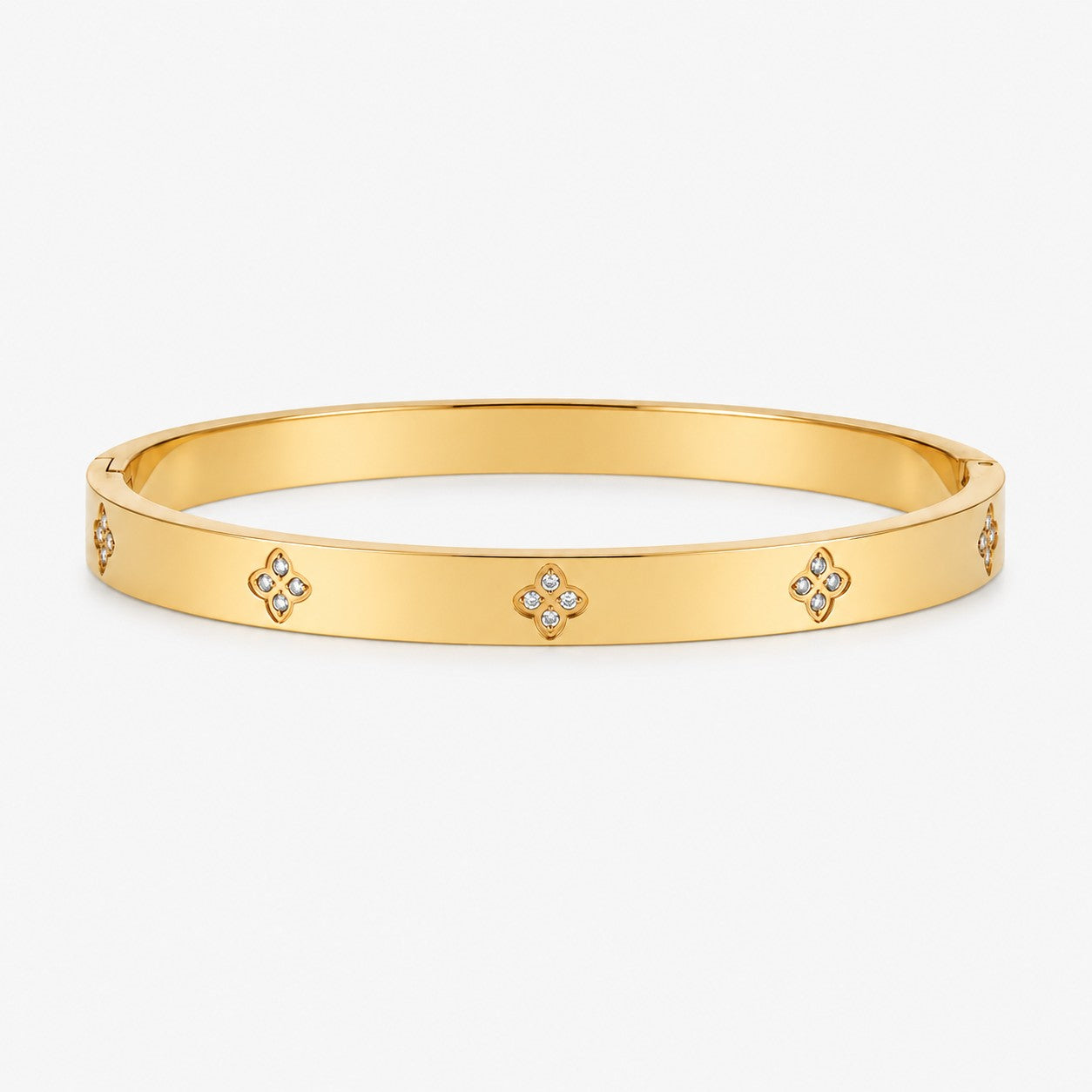 Multiple Star Stone Bangle - 6mm — stainless steel womens bracelet | LAFENY