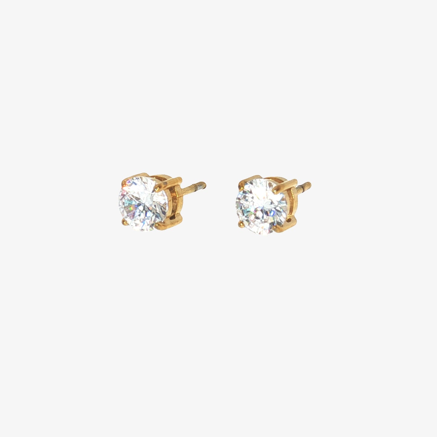 Round Stone Earrings - 5mm — stainless steel earrings with stone detail | LAFENY