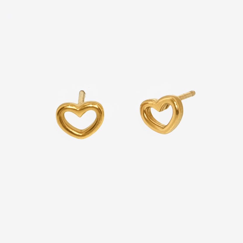 Heart Outline Earrings — waterproof stainless steel earrings | LAFENY