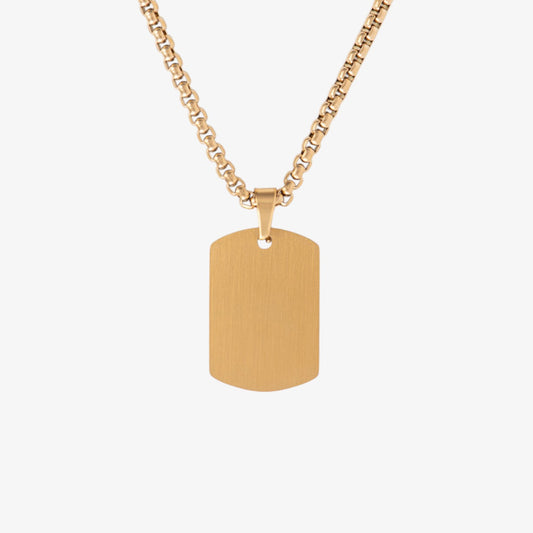 Engravable Dog Tag Chain - 27mm — waterproof engravable necklace | LAFENY
