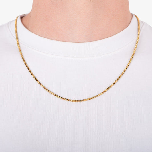 Square Rolo Chain - 60cm - 2.4mm — stainless steel necklace for everyday wear | LAFENY