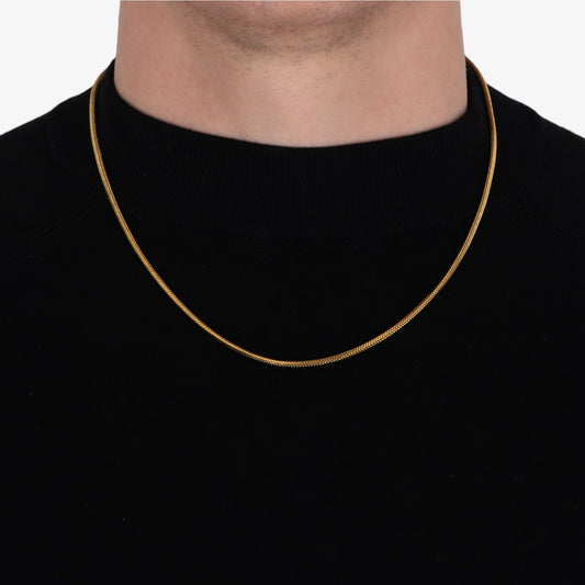 Square Snake Chain - 2.4mm — tarnish-free stainless steel necklace | LAFENY