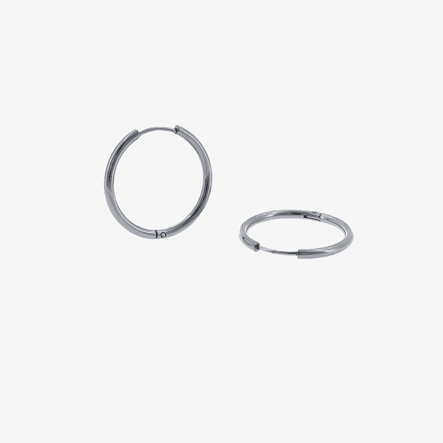 Round Hoop - 18mm — stainless steel womens earrings | LAFENY