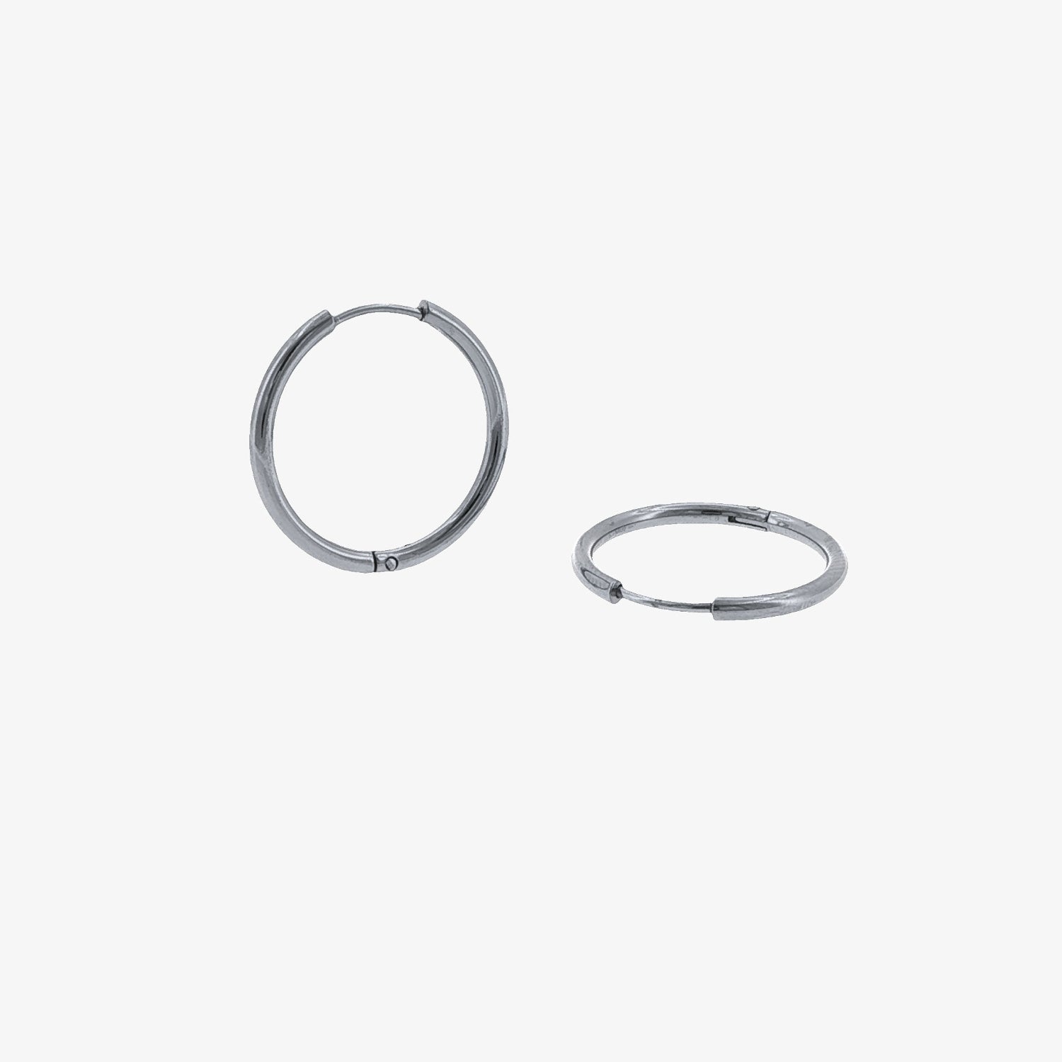Round Hoop - 18mm — stainless steel womens earrings | LAFENY