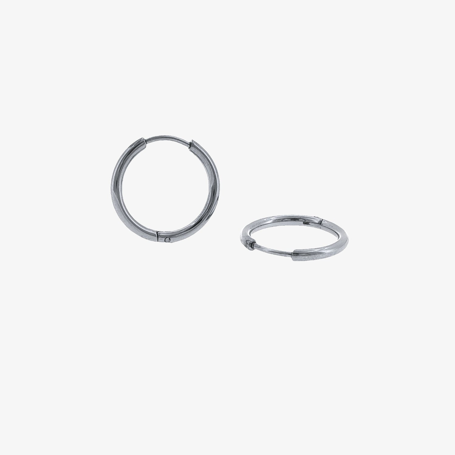 Round Hoop - 14mm — stainless steel womens earrings | LAFENY