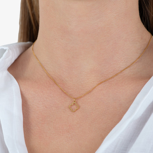 Open Clover Necklace — tarnish-free stainless steel necklace | LAFENY