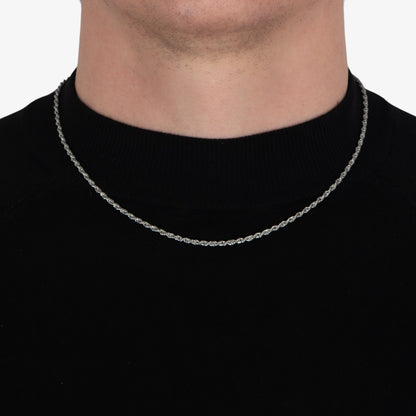 2mm Rope Chain Stack Rope Chain - 2mm | Mens Stainless Steel Necklace | LAFENY