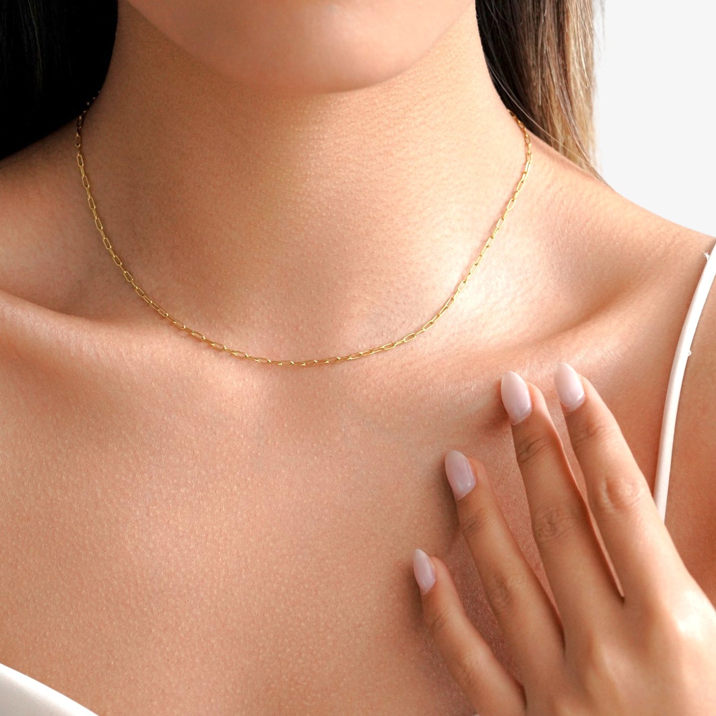 Paperclip Necklace - 2mm — hypoallergenic stainless steel necklace | LAFENY