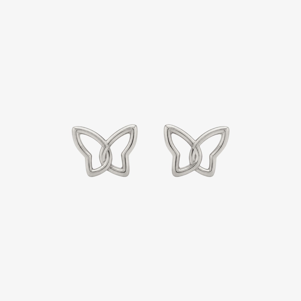 Butterfly Stud Earrings Silver — waterproof stainless steel womens earrings | LAFENY
