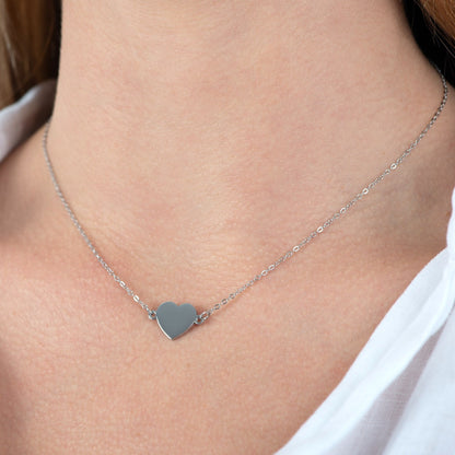Engravable Heart Necklace — diamantgraviert — stainless steel necklace | LAFENY