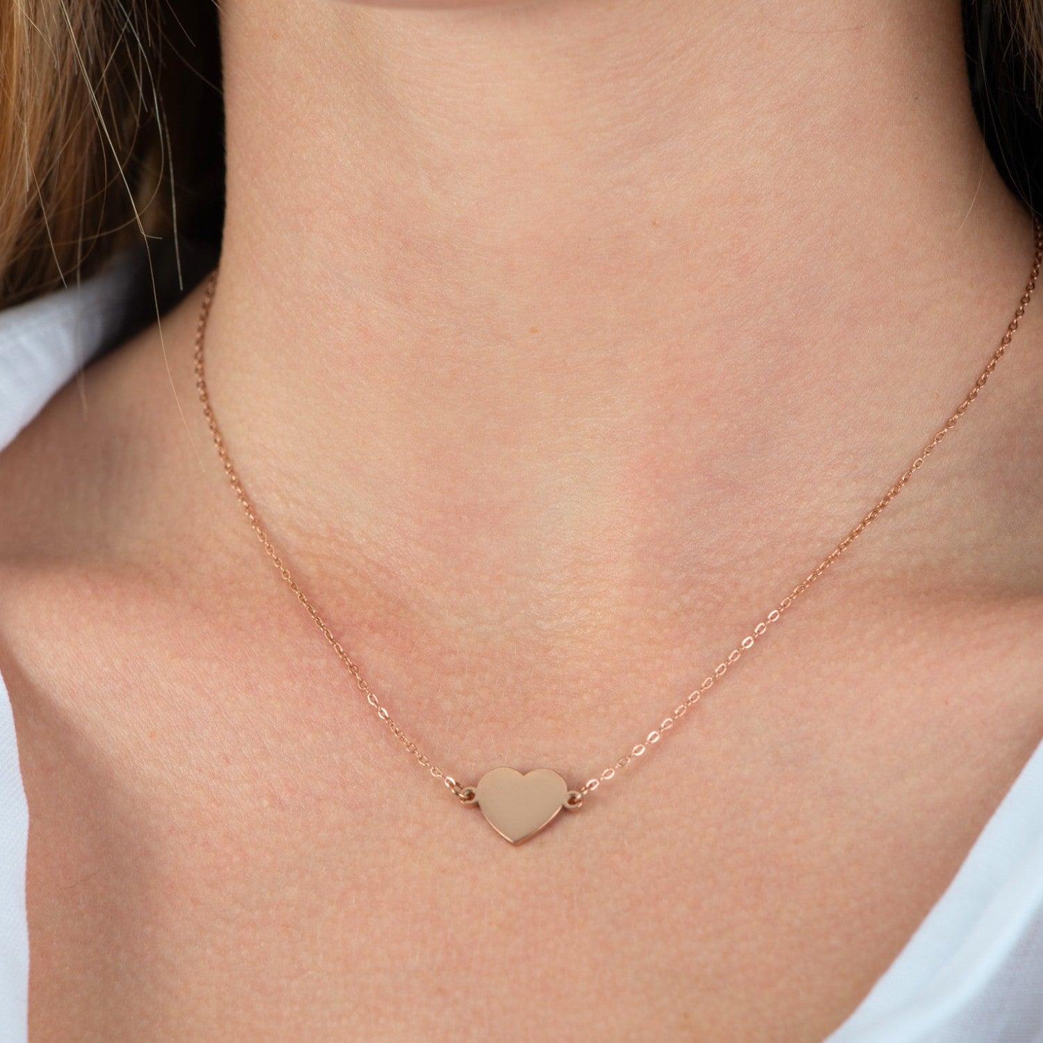 Engravable Heart Necklace — waterproof engravable necklace | LAFENY