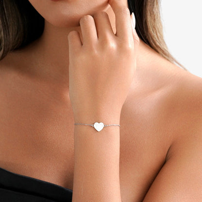 Engravable Heart Bracelet — engravable stainless steel bracelet | LAFENY