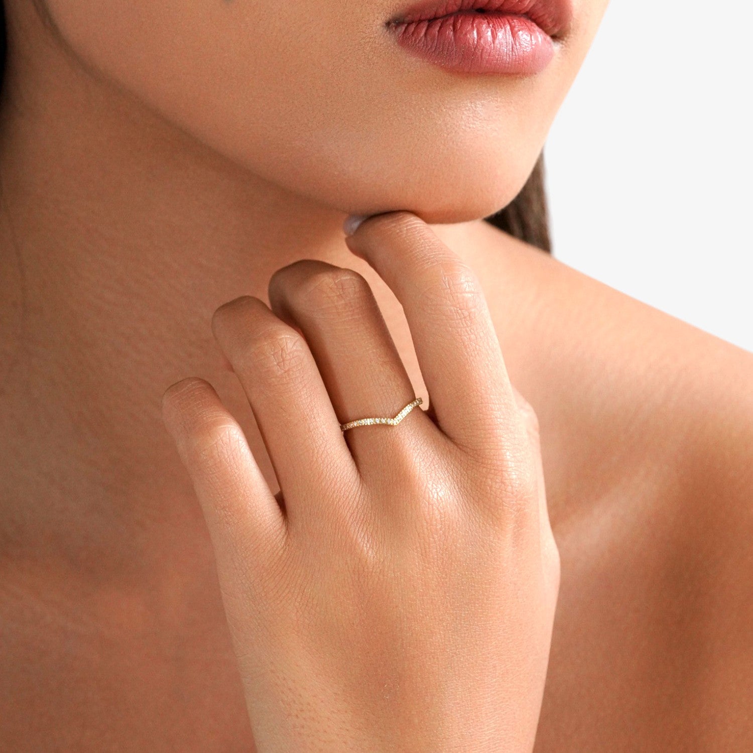 V Stone Ring — hypoallergenic stainless steel ring | LAFENY