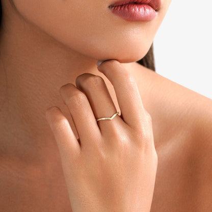 V Stone Ring — hypoallergenic stainless steel ring | LAFENY
