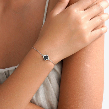 Black Single Clover Bracelet — waterproof stainless steel bracelet | LAFENY