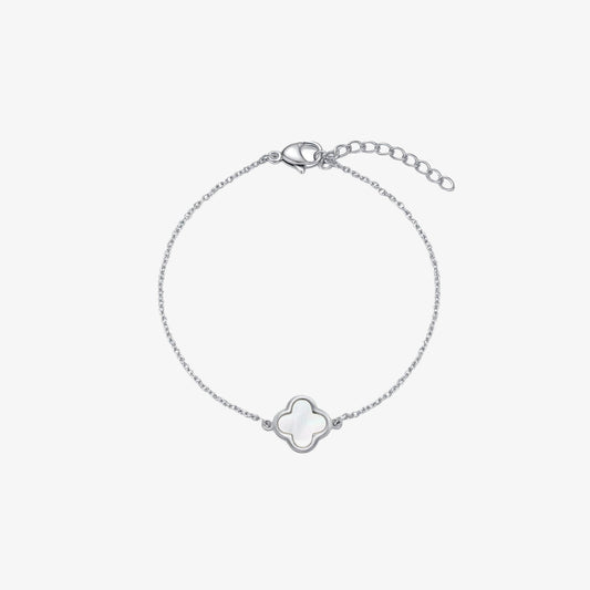 White Single Clover Bracelet
