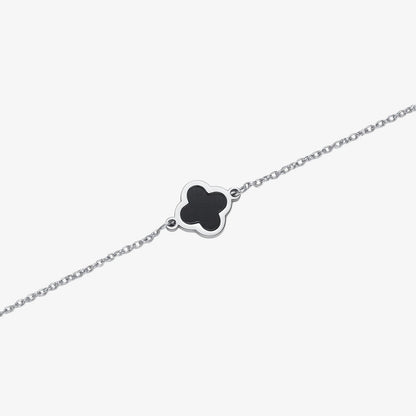 Black Single Clover Bracelet — tarnish-free stainless steel bracelet | LAFENY