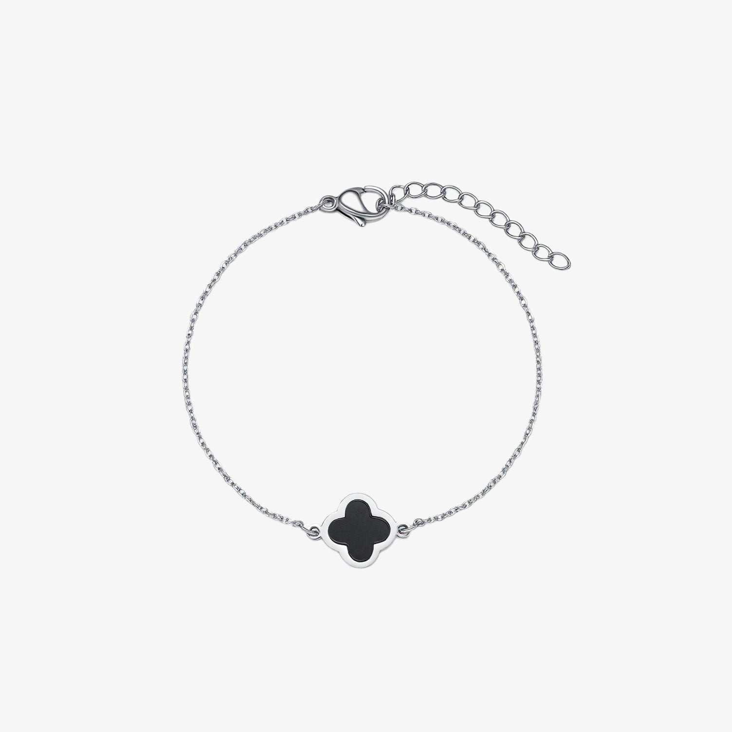 Black Single Clover Bracelet — stainless steel womens bracelet | LAFENY