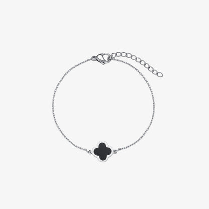 Black Single Clover Bracelet — stainless steel womens bracelet | LAFENY