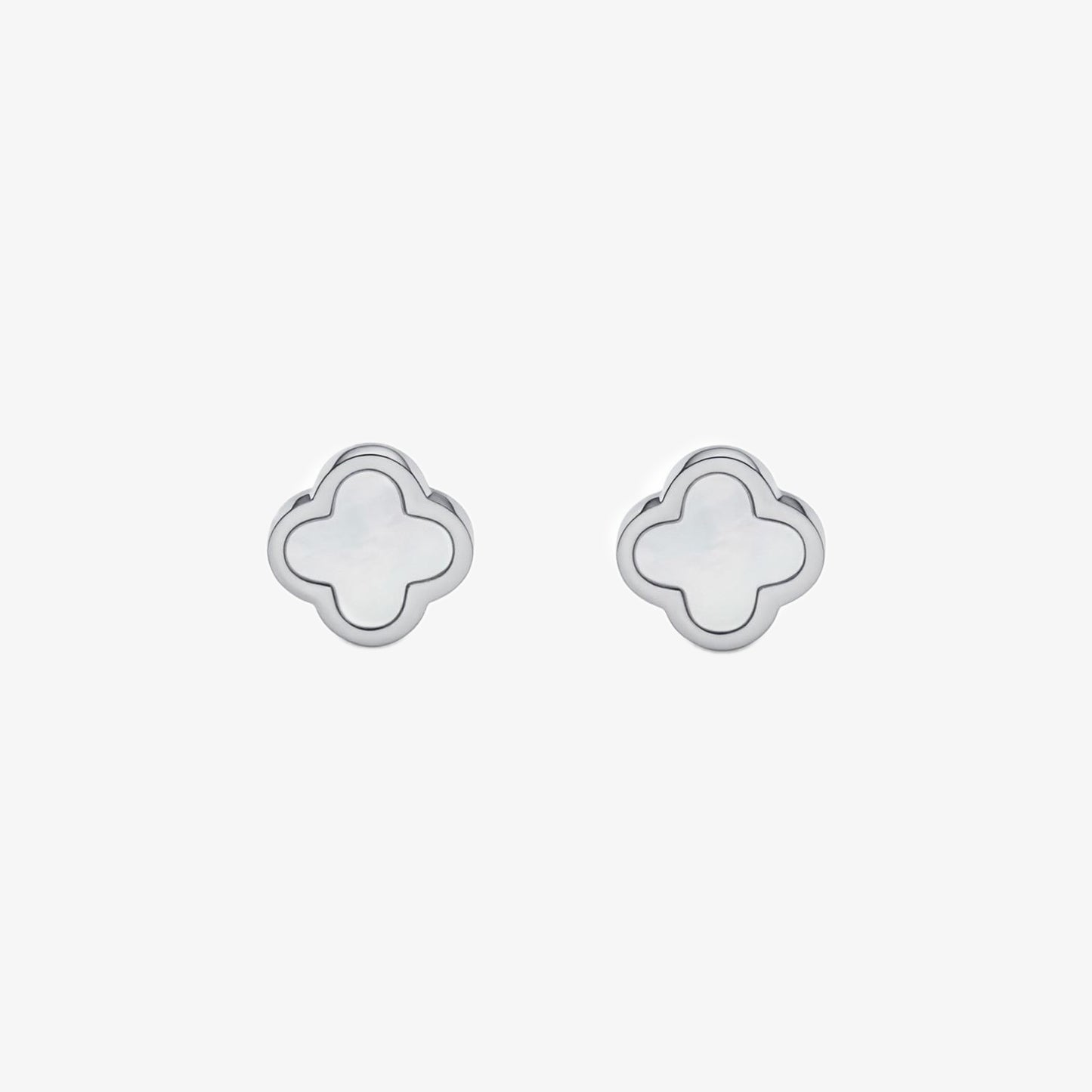 Clover Earring - White Stone — stainless steel womens earrings | LAFENY