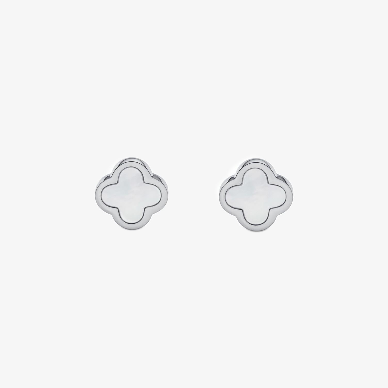 Clover Earring - White Stone — stainless steel womens earrings | LAFENY