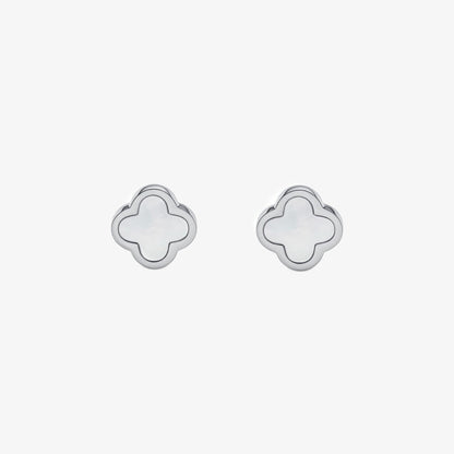Clover Earring - White Stone — stainless steel womens earrings | LAFENY