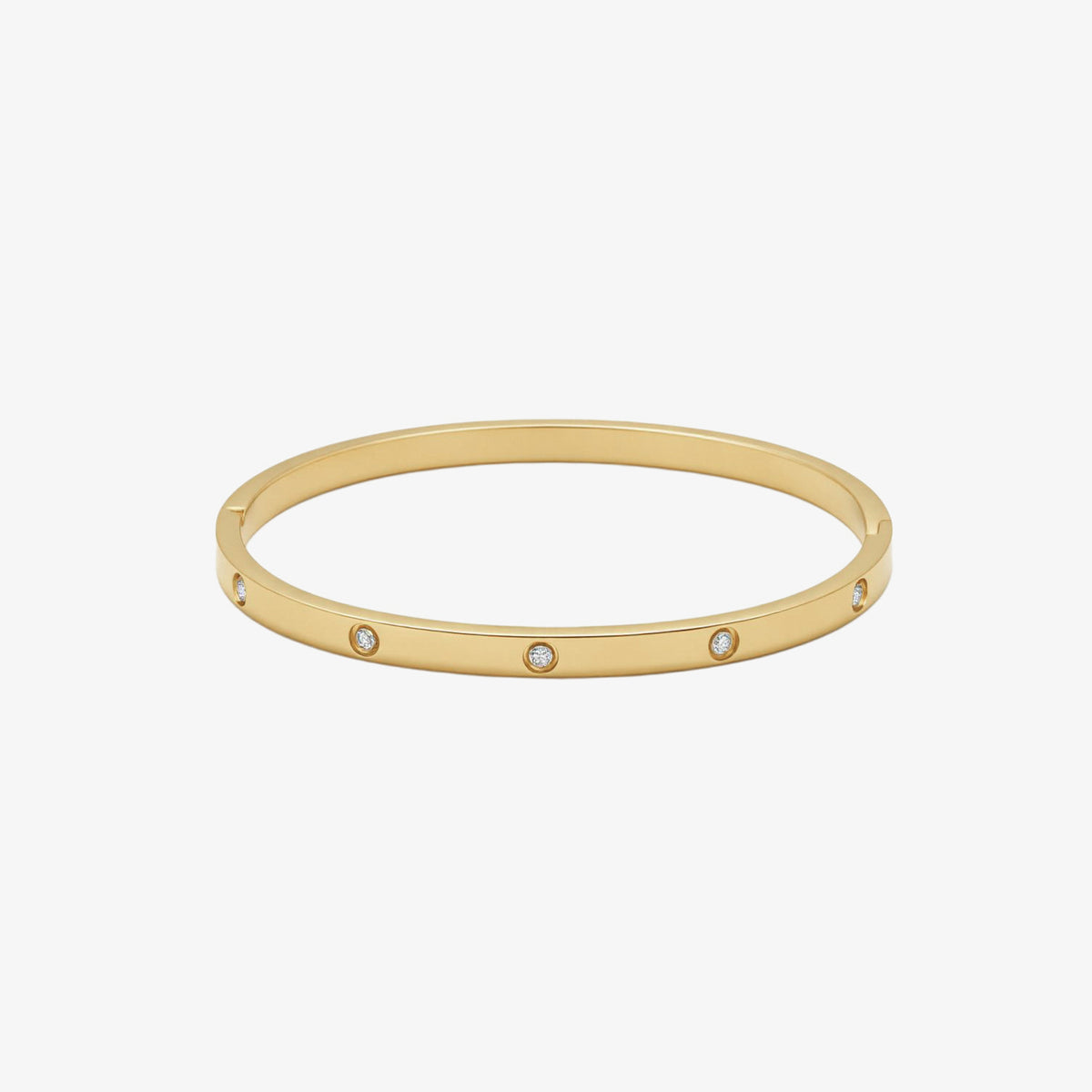 Multiple Stone Bangle - 4mm — tarnish-free stainless steel bracelet | LAFENY