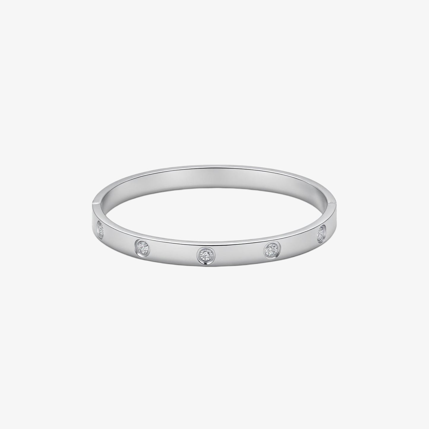 Multiple Stone Bangle - 6mm — stainless steel womens bracelet | LAFENY
