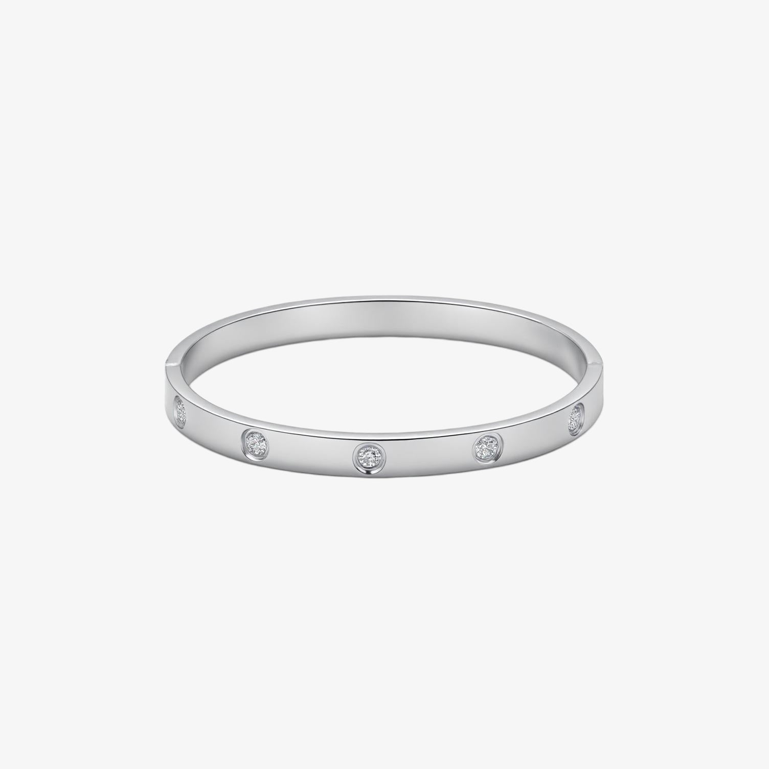 Multiple Stone Bangle - 6mm — stainless steel womens bracelet | LAFENY