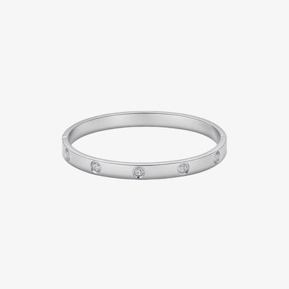Multiple Stone Bangle - 6mm — stainless steel womens bracelet | LAFENY