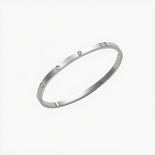 Multiple Stone Bangle - 4mm — waterproof stainless steel bracelet | LAFENY