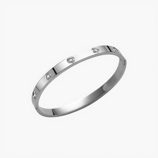 Multiple Stone Bangle - 6mm — waterproof stainless steel bracelet | LAFENY