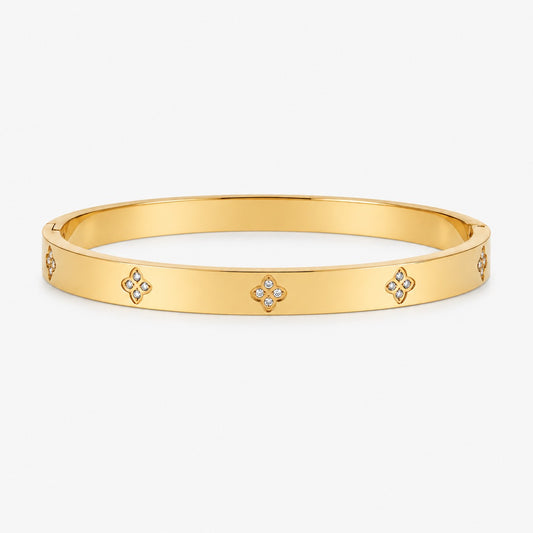 Multiple Star Stone Bangle - 6mm — stainless steel womens bracelet | LAFENY