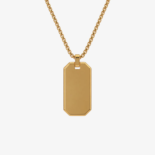 Engravable Tag Chain — stainless steel mens necklace | LAFENY