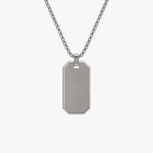 Engravable Tag Chain — stainless steel mens necklace | LAFENY