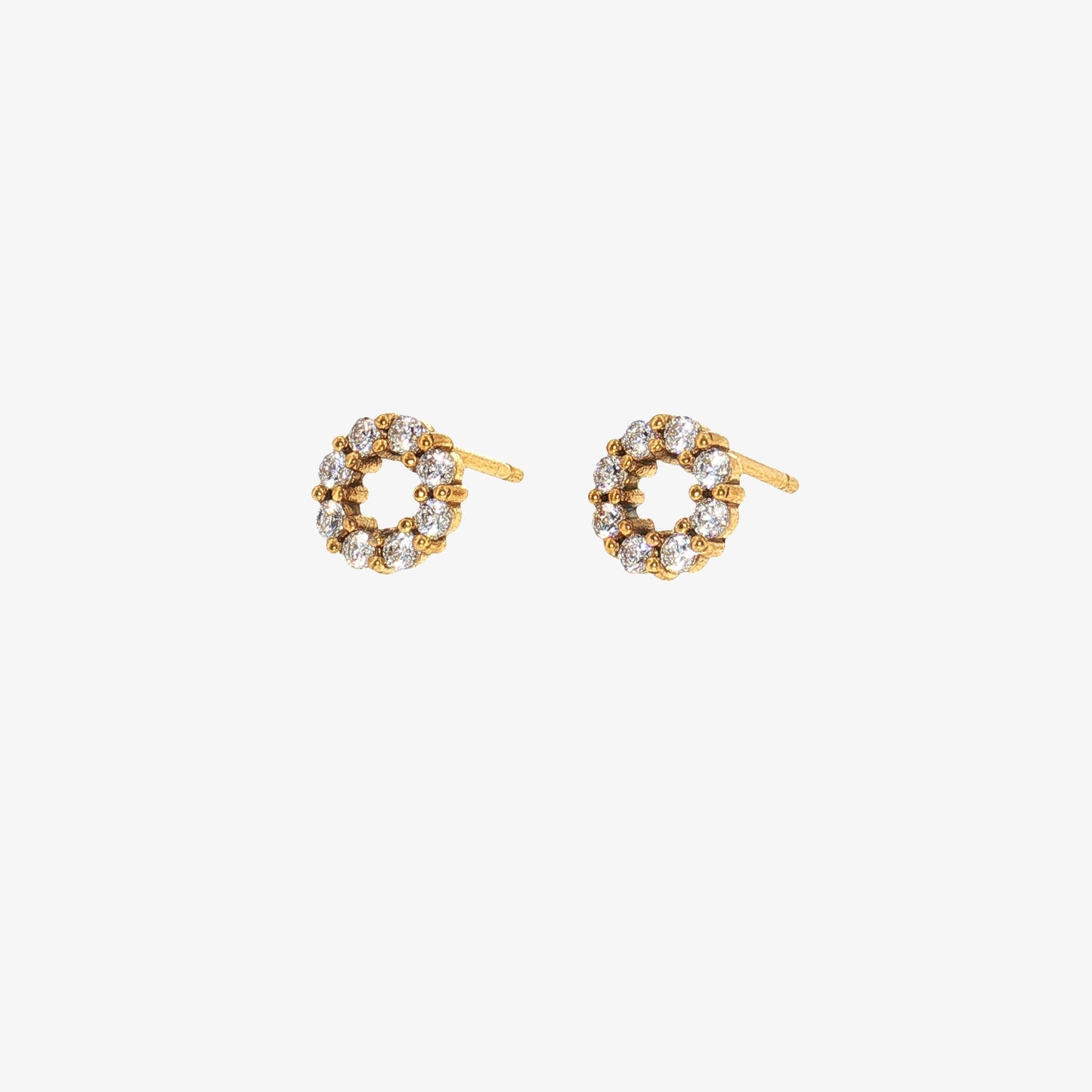 Circle Stone Earrings — stainless steel earrings with stone detail | LAFENY