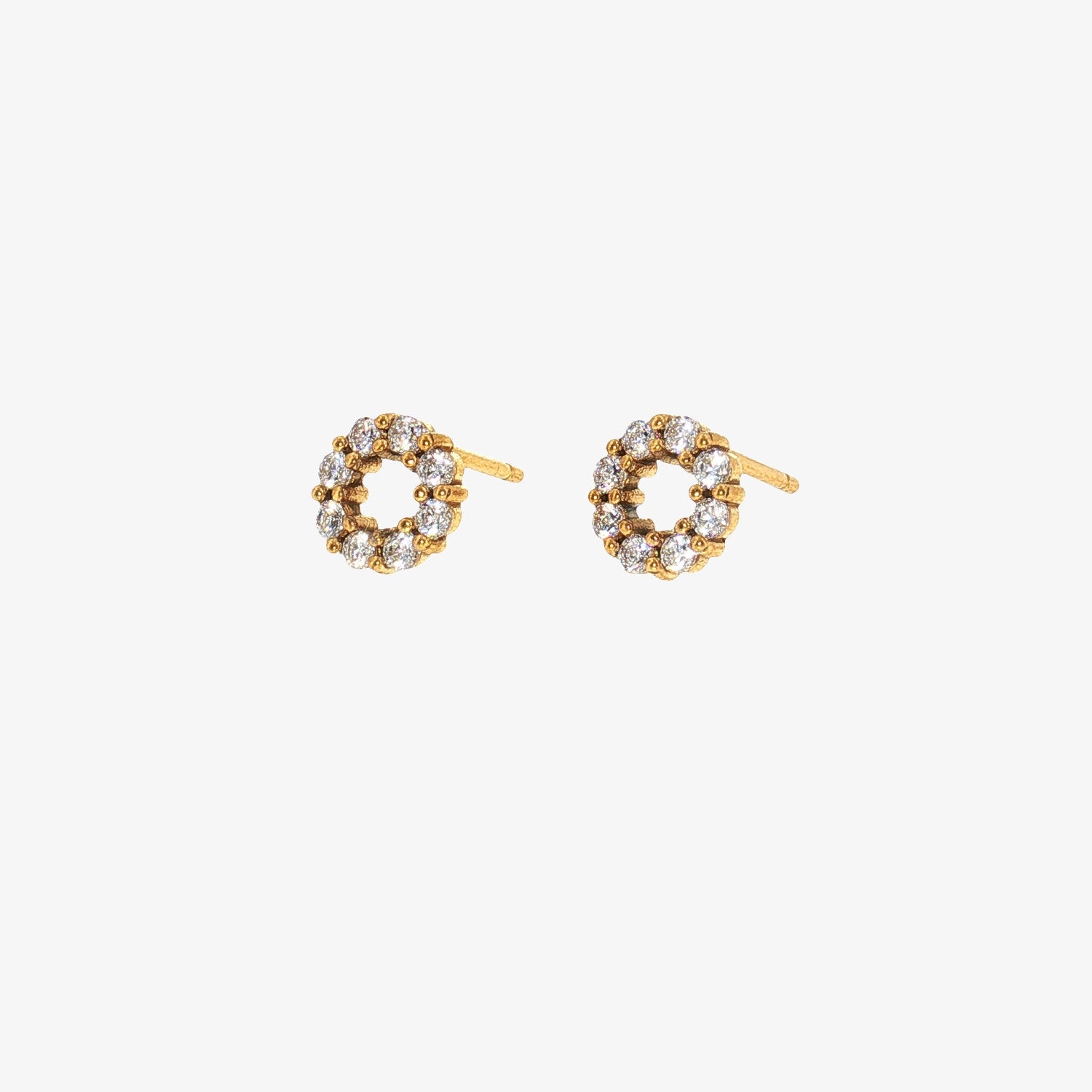 Circle Stone Earrings — stainless steel earrings with stone detail | LAFENY