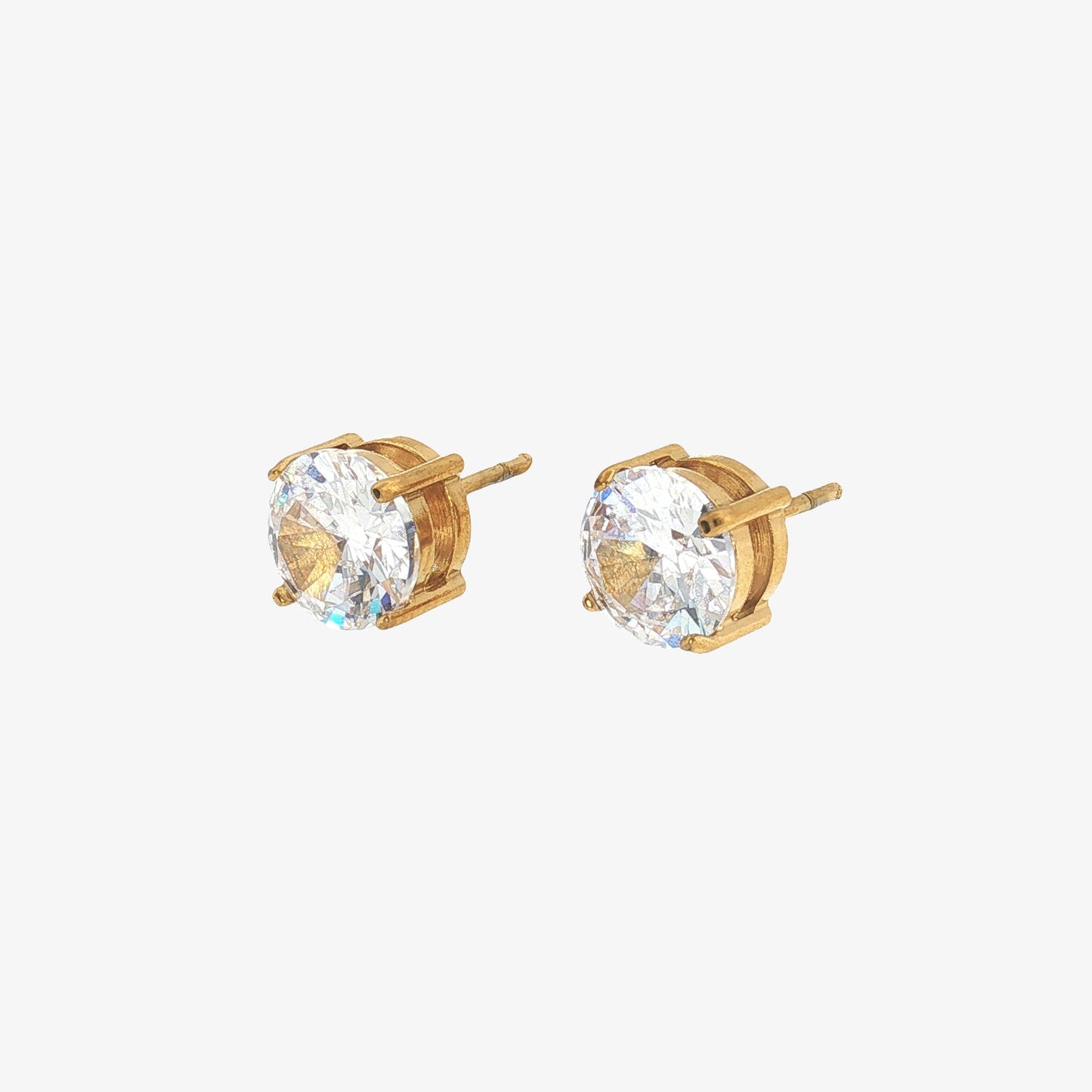 Round Stone Earrings - 7mm — stainless steel earrings with stone detail | LAFENY