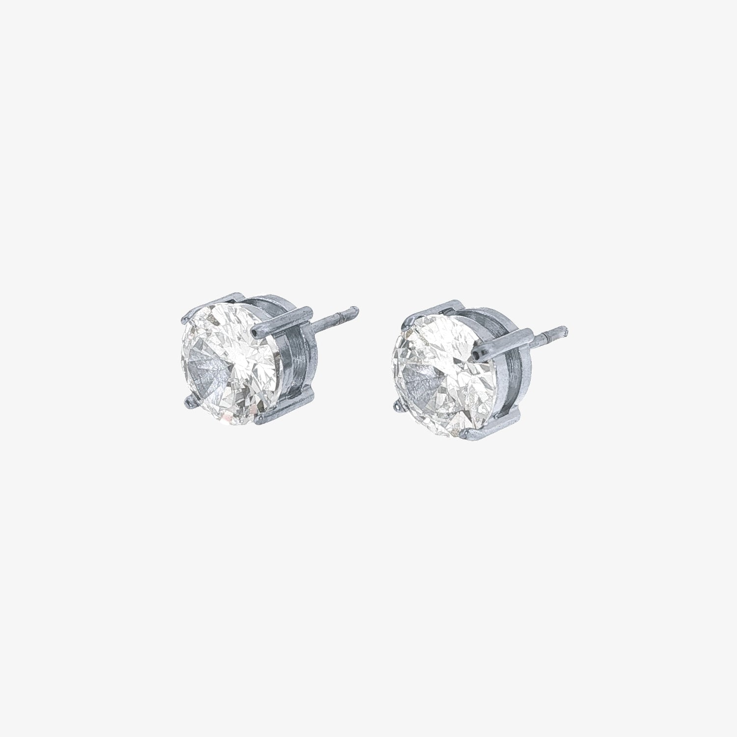 Round Stone Earrings - 7mm — stainless steel womens earrings | LAFENY
