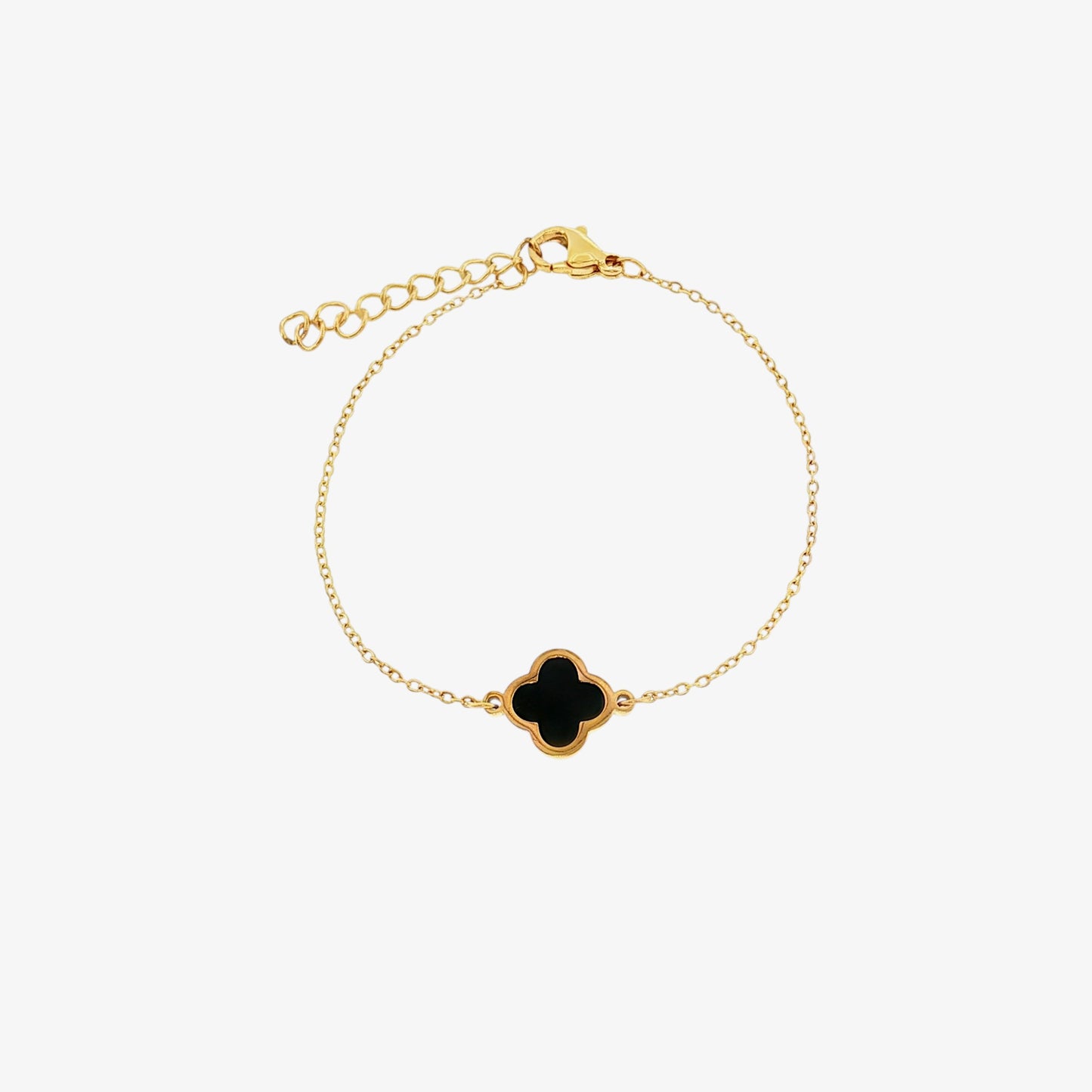 Black Single Clover Bracelet — hypoallergenic stainless steel bracelet | LAFENY