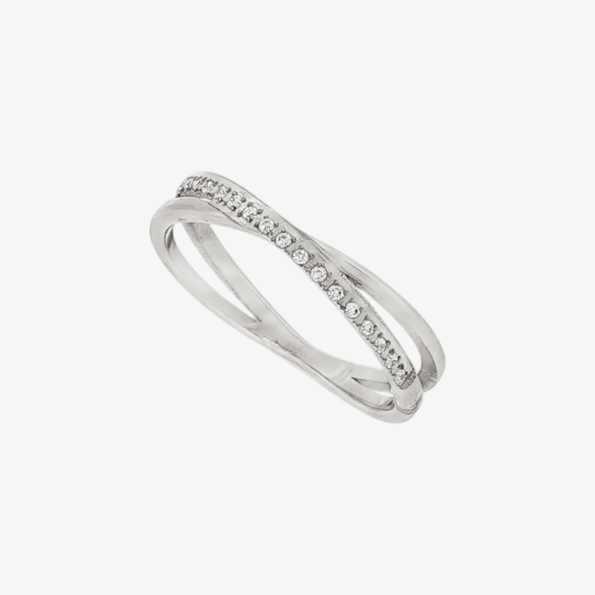 X Ring with Stones Ring | Stainless Steel Ring | LAFENY