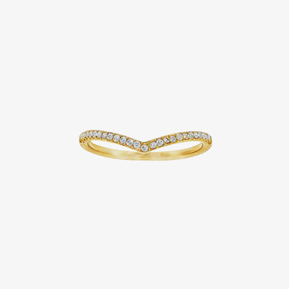 V Stone Ring — stainless steel ring with stone setting | LAFENY