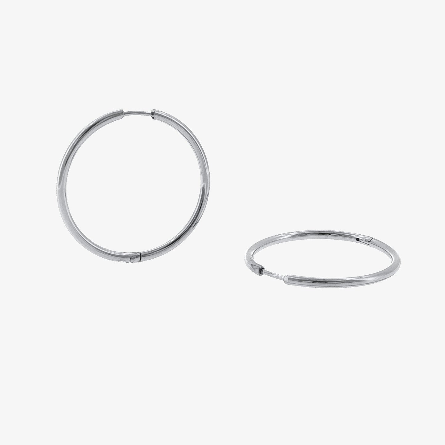 Round Hoop - 25mm — stainless steel womens earrings | LAFENY