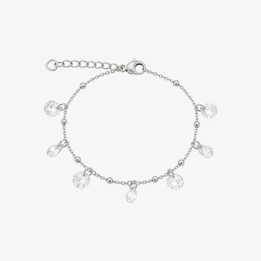 Crystal Charm Bracelet Silver — waterproof stainless steel womens bracelet | LAFENY